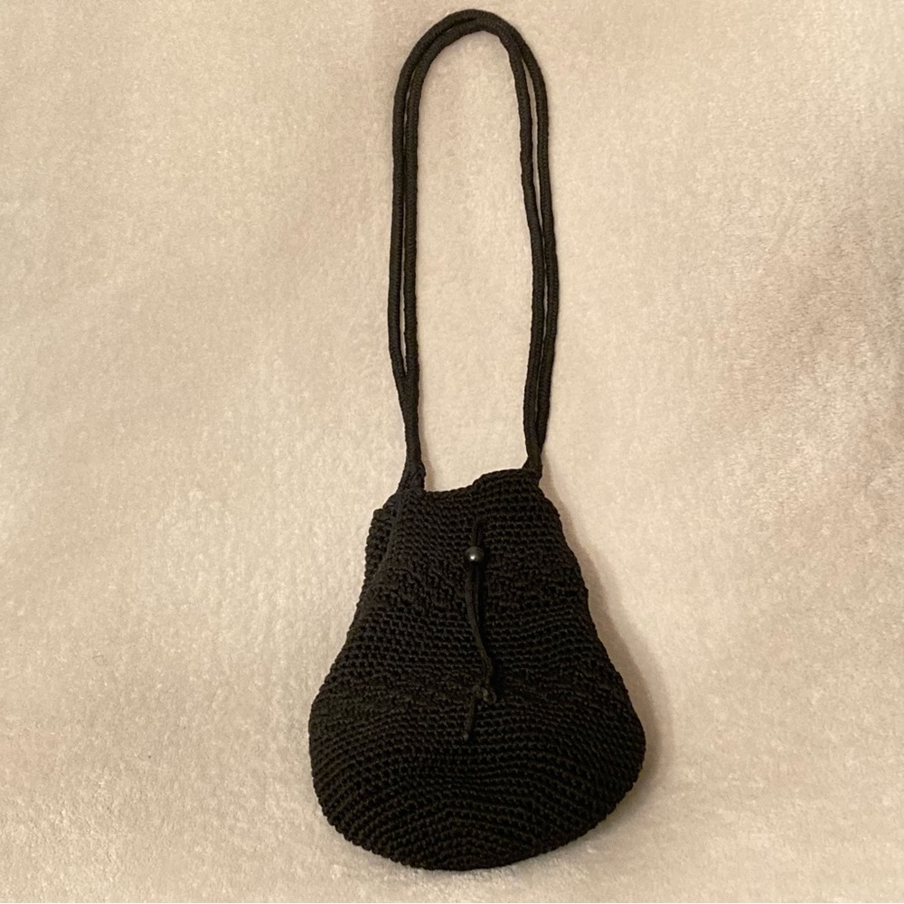 Host Pickblack Knit Drawstring Knapsnack Bag Purse - image 8
